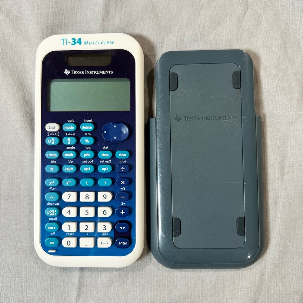 Texas Instruments TI-34 MultiView Calculator - Blue and Gray
